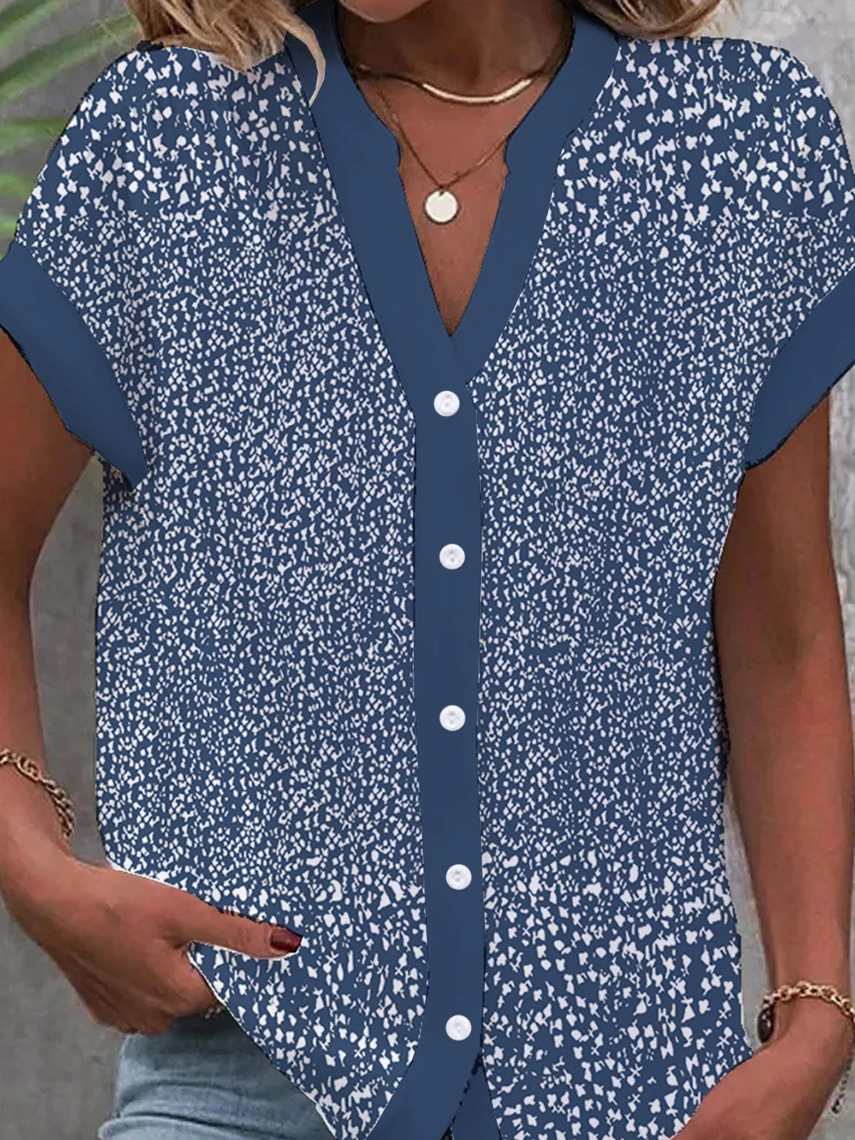 Casual Small Floral Blouse