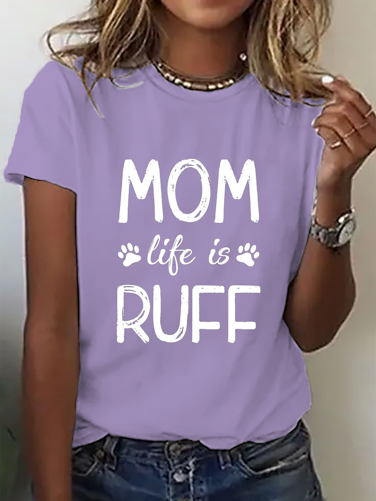 Mother's Day Gift Dog Mom Life is Ruff Pet Lover T-Shirt