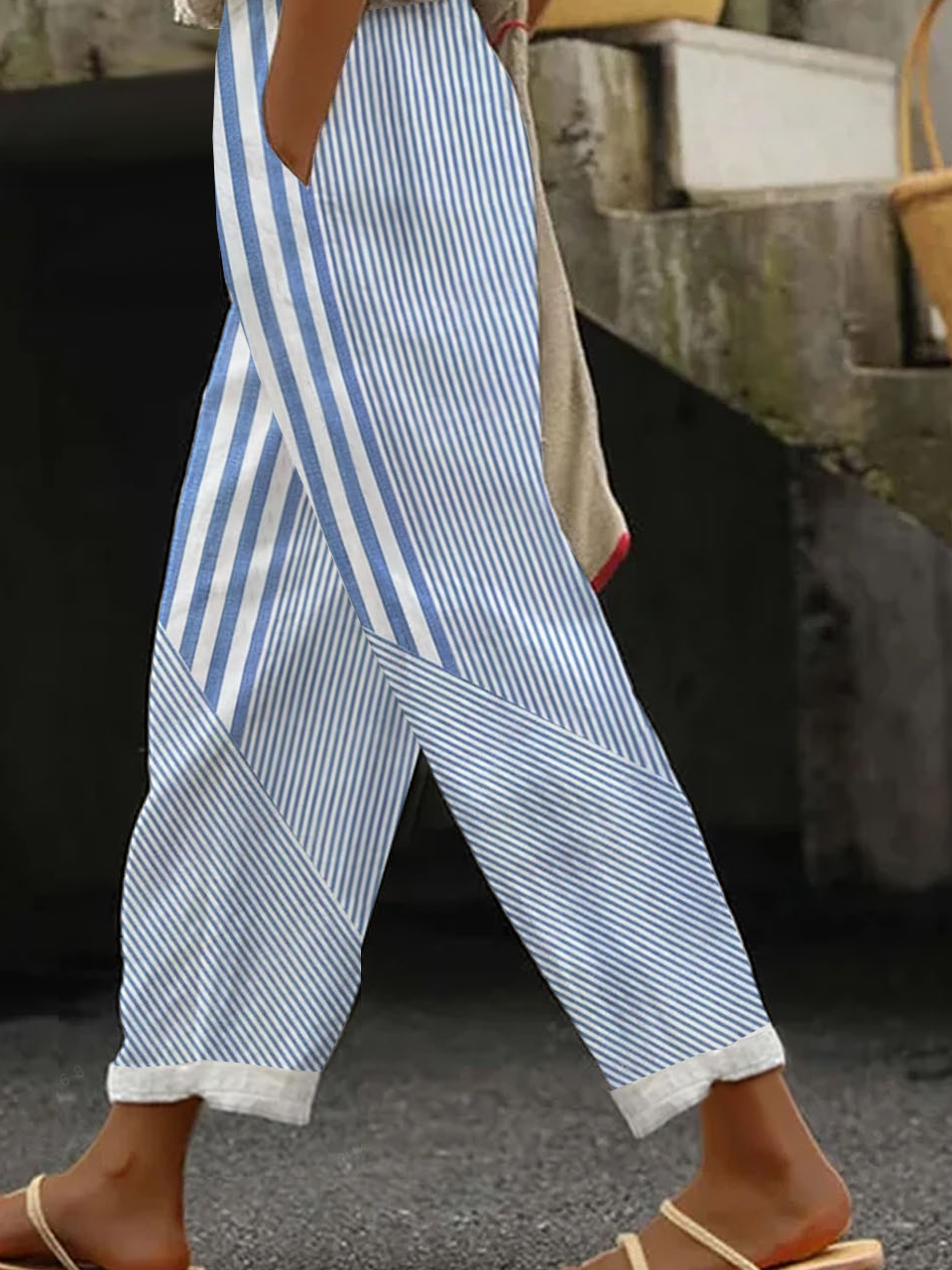 Loose Striped Casual Pants