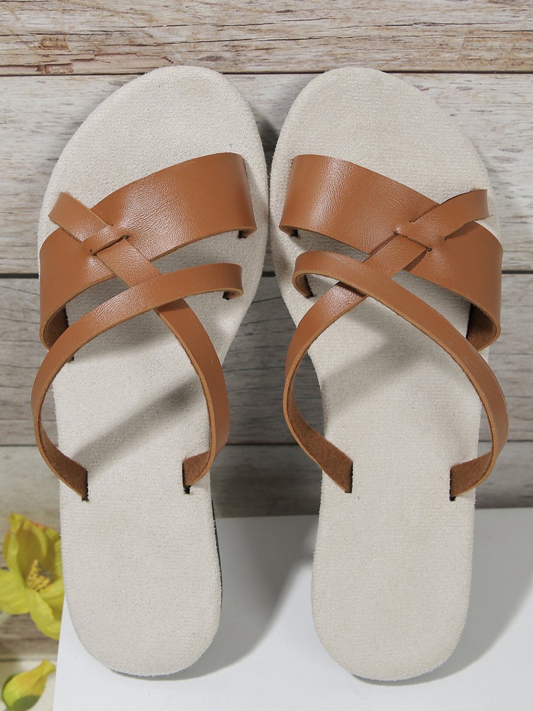 Plain Casual Summer Pu Slide Sandals