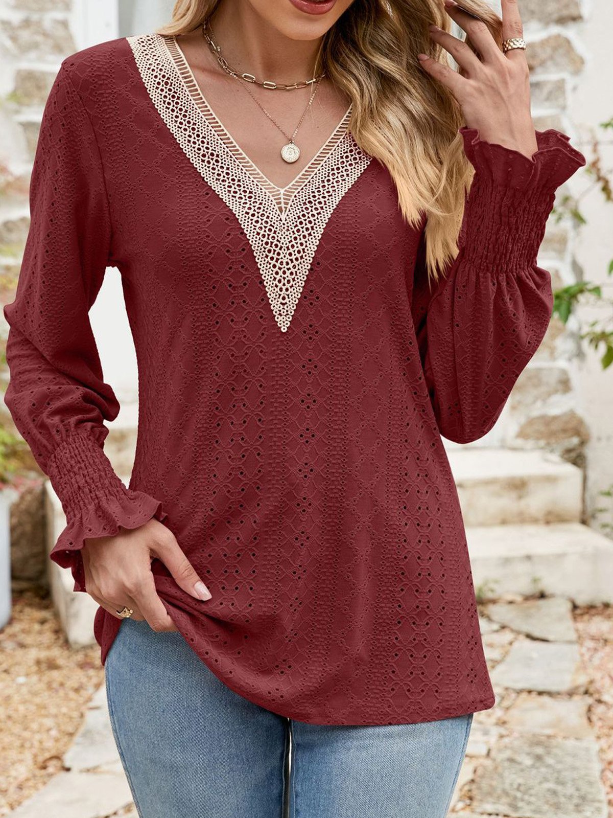 Casual V Neck Shirt