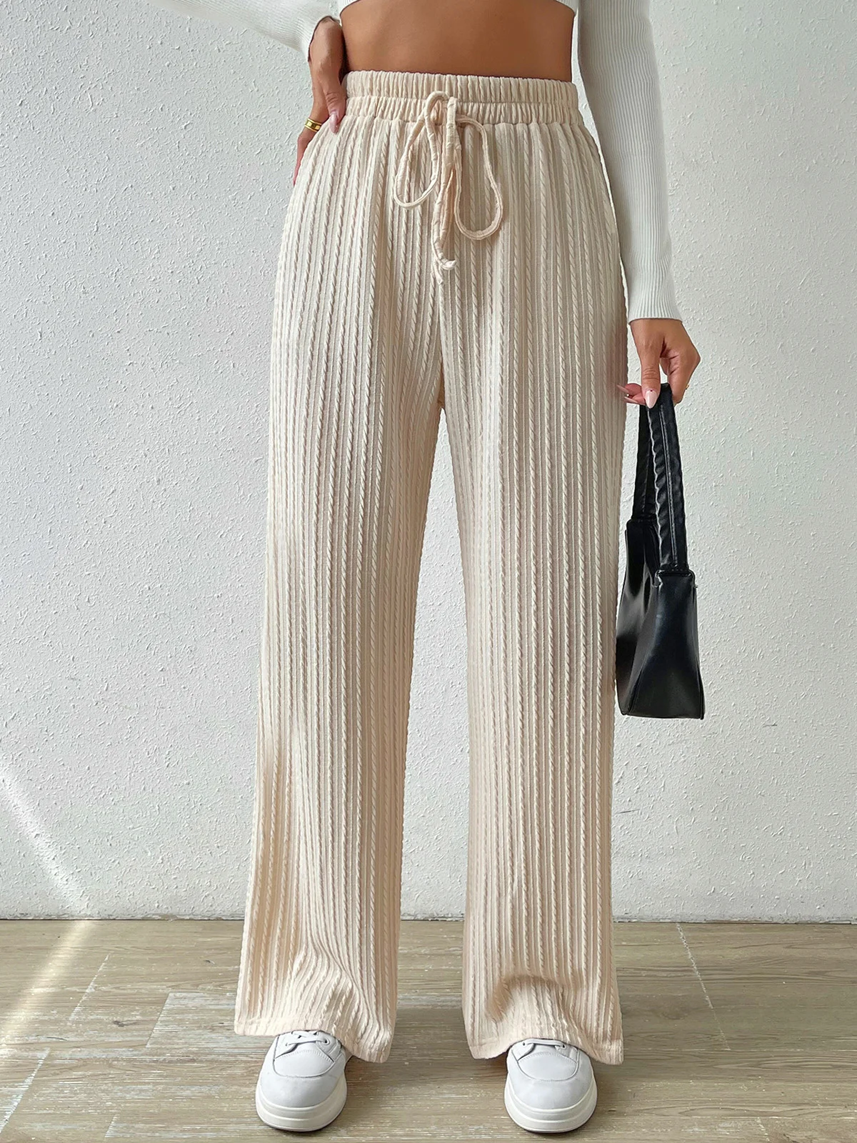 Casual Loose Plain Cotton And Linen Pants