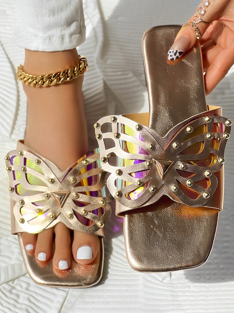 Casual Summer Butterfly Slide Sandals