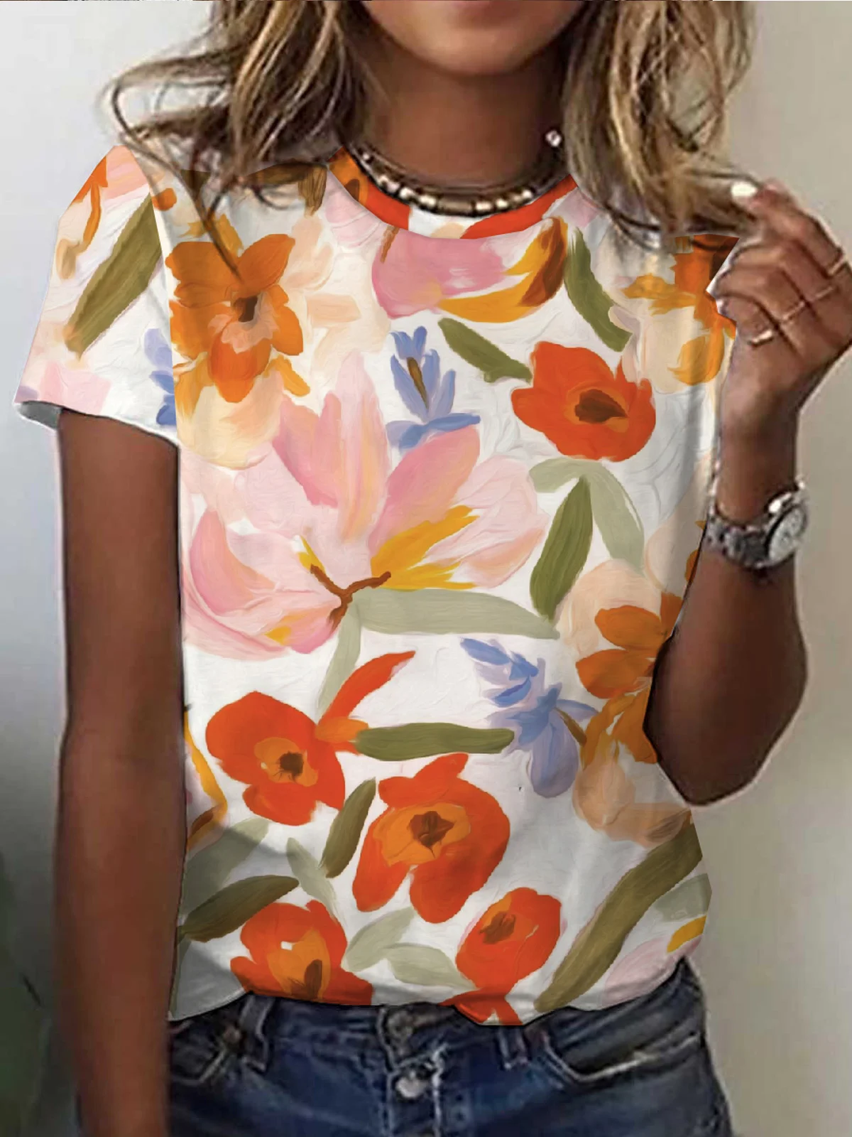 Casual Loose Floral T-Shirt
