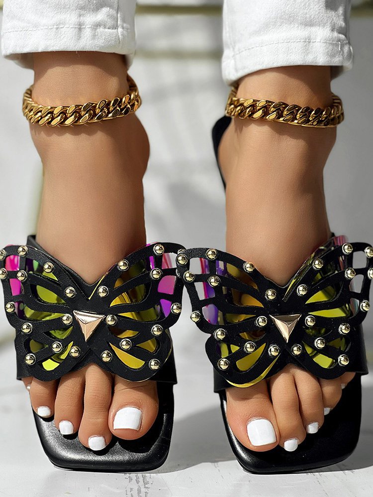 Casual Summer Butterfly Slide Sandals