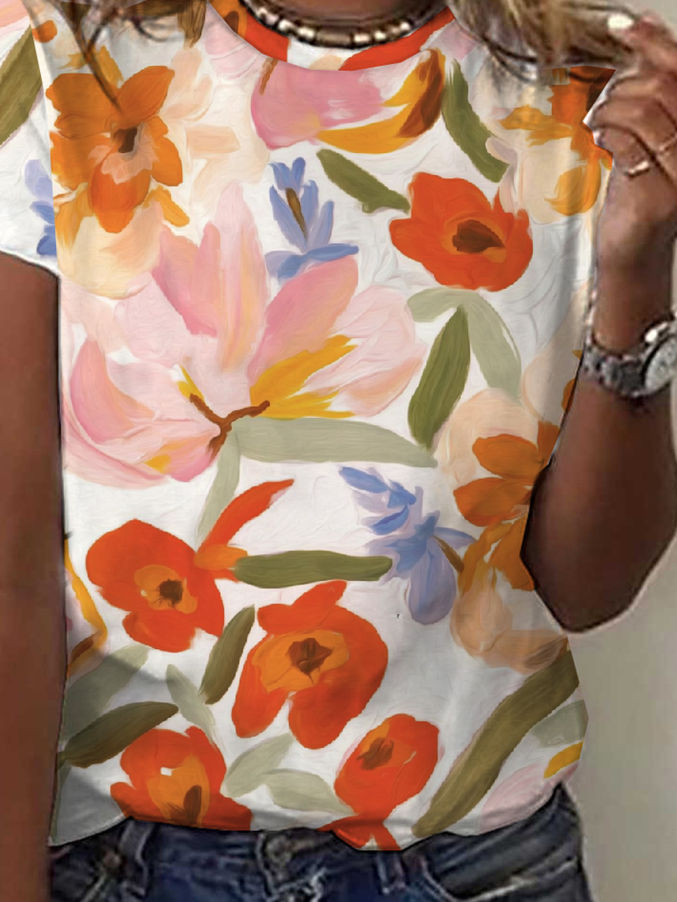 Casual Loose Floral T-Shirt