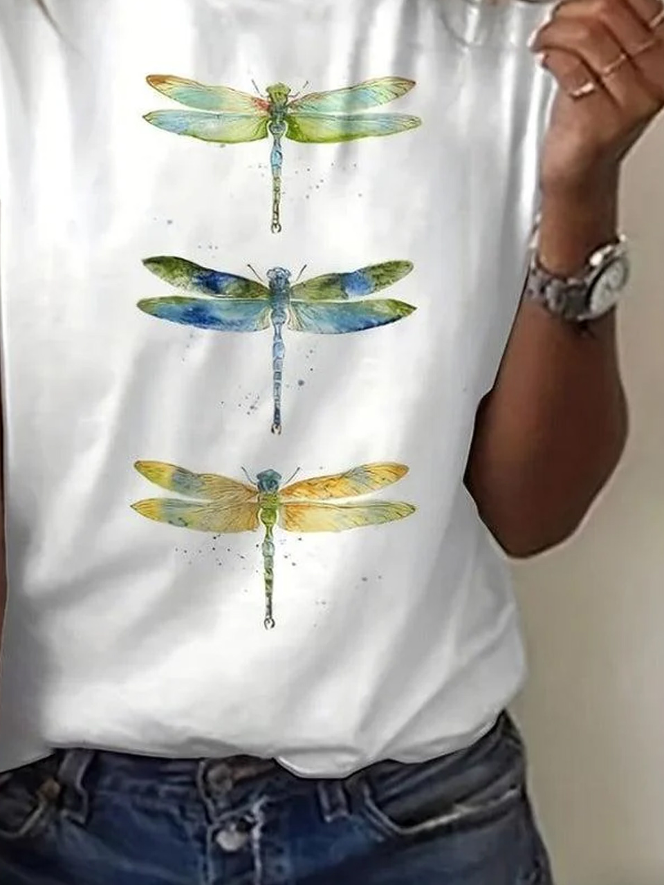 Casual Cotton Dragonfly T-Shirt