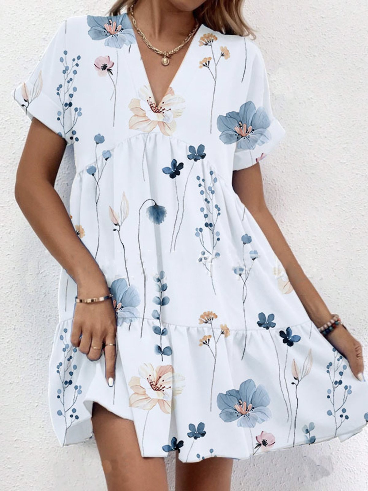 Casual Loose Floral Dress