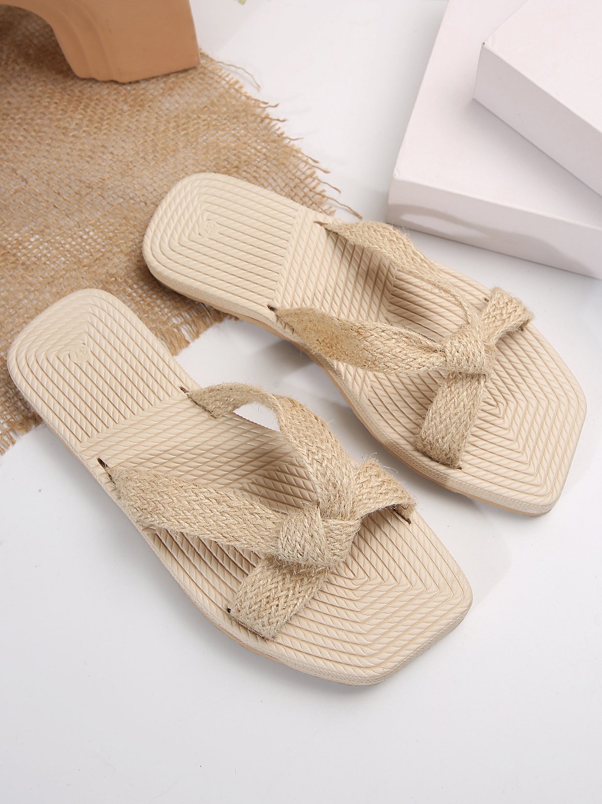 Summer Casual Plain Slide Sandals