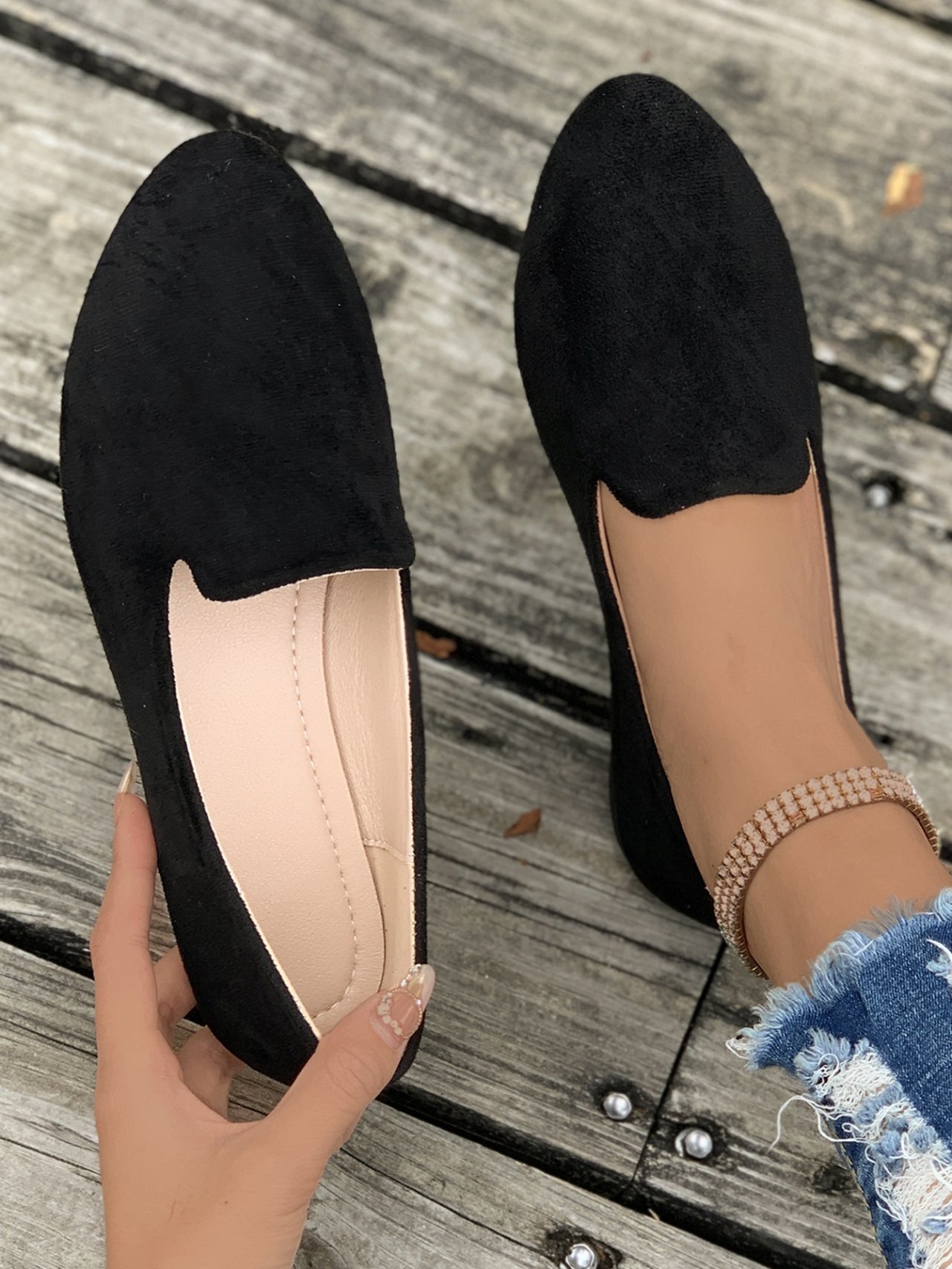 Plain All Season Faux Suede Casual Shallow Shoes