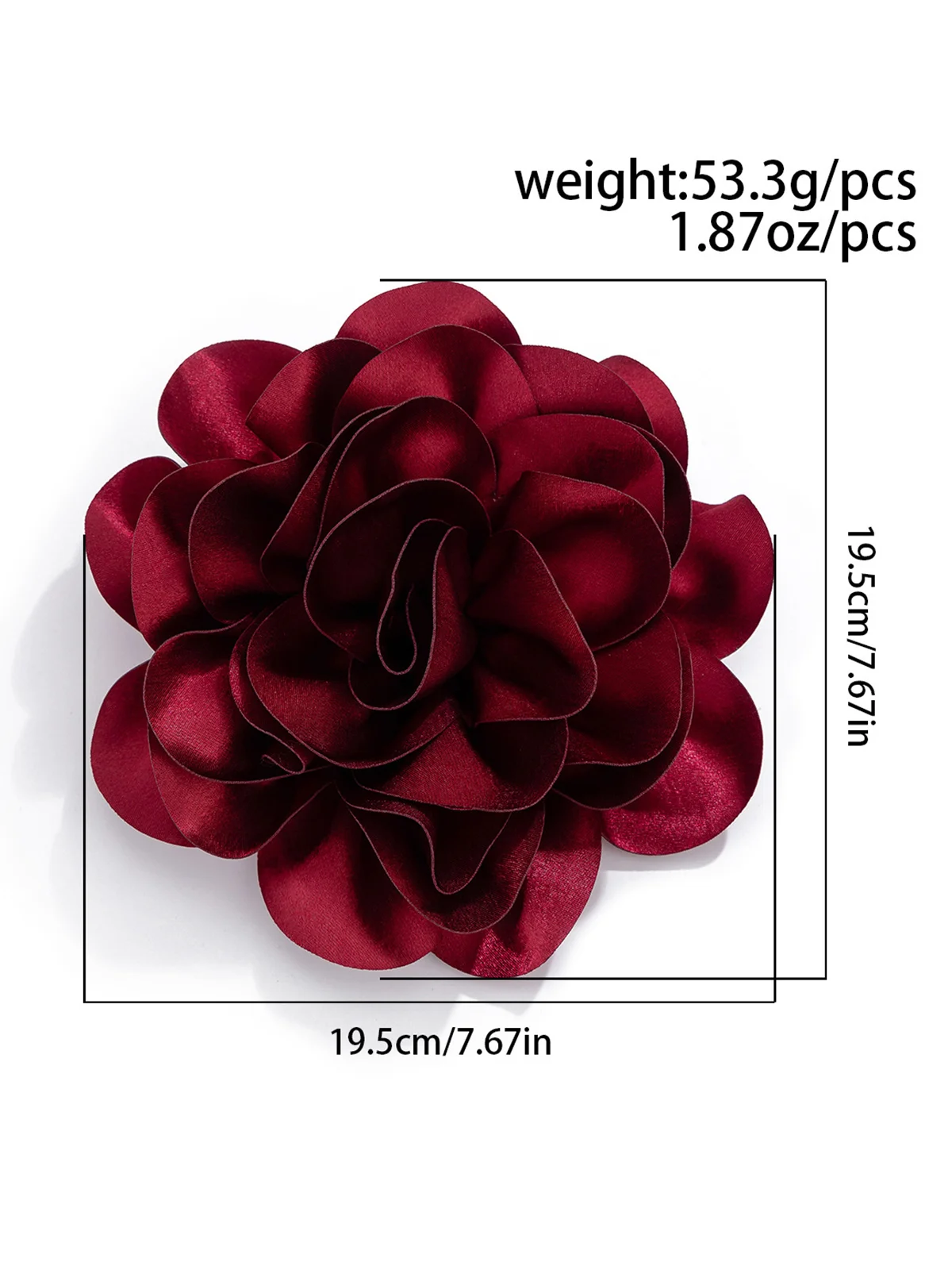 1pc Satin Flower Brooch Suitable For Holiday Parties