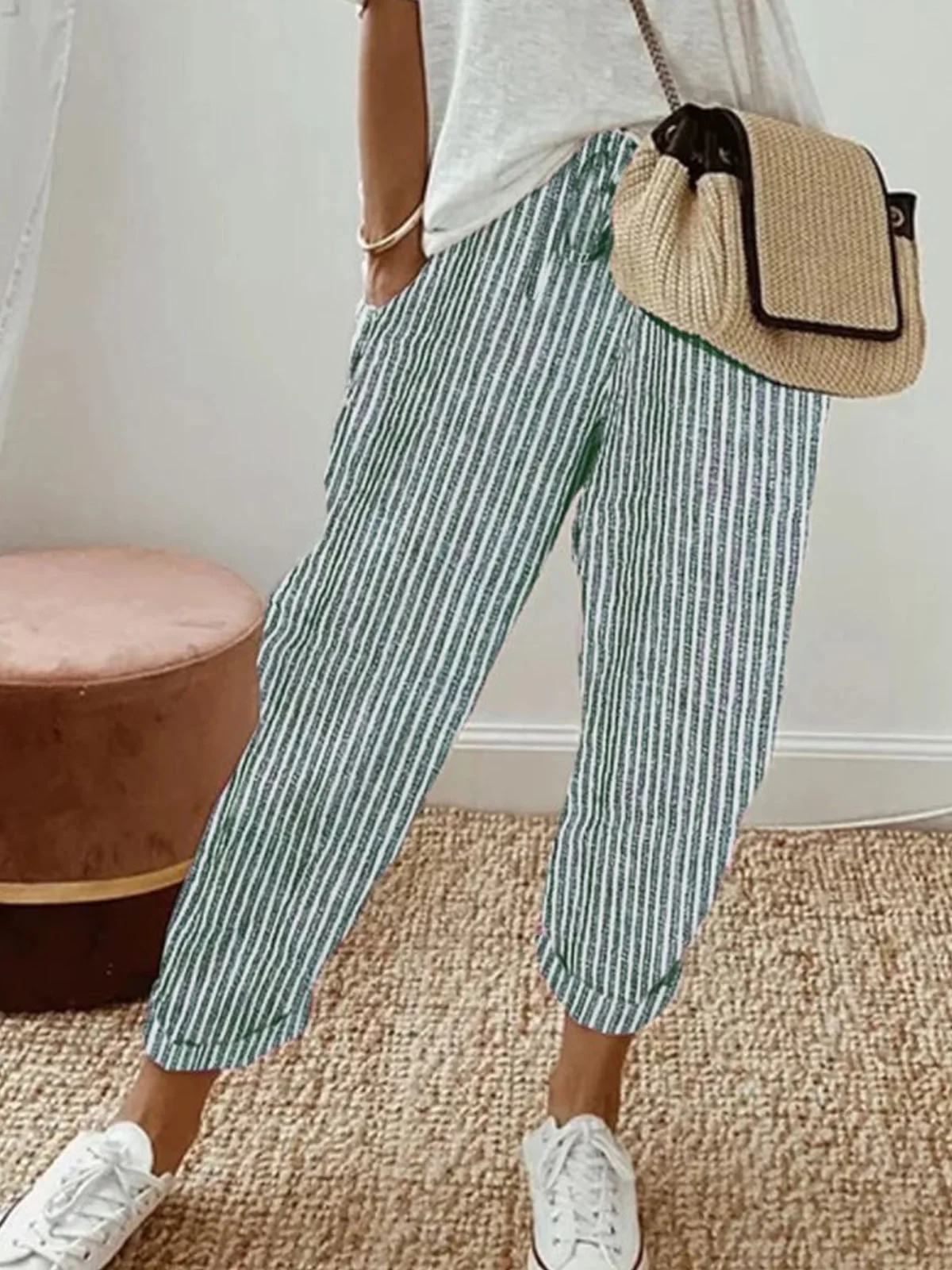 Striped Casual Pants