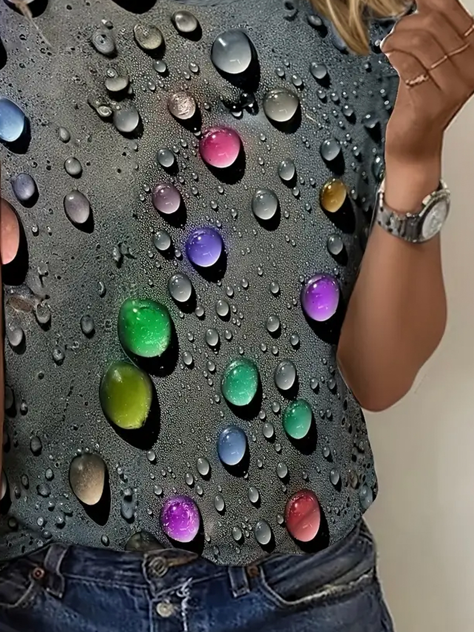 3d printing Casual Abstract Crew Neck T-Shirt