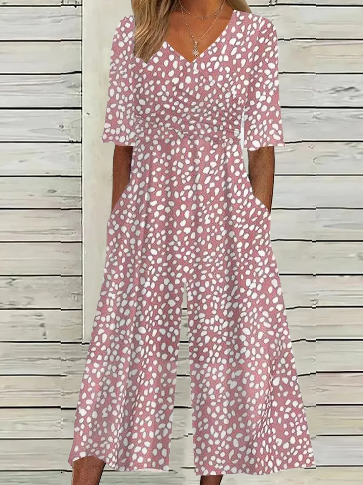 Casual Polka Dots Jumpsuit