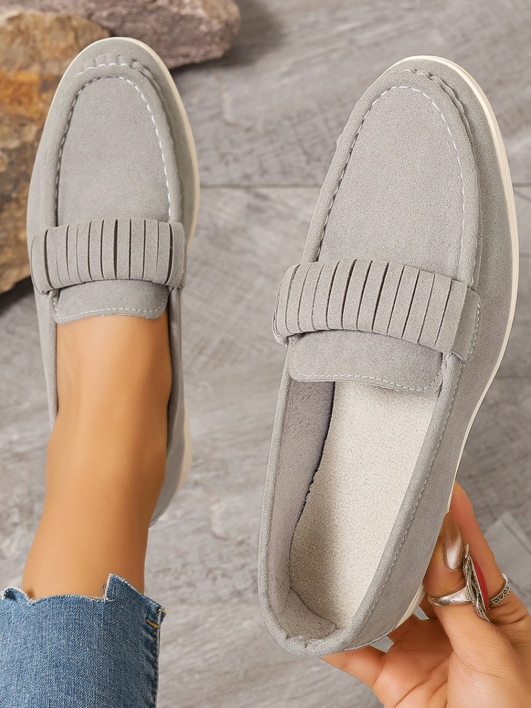Casual Faux Suede All Season Shallow Shoes