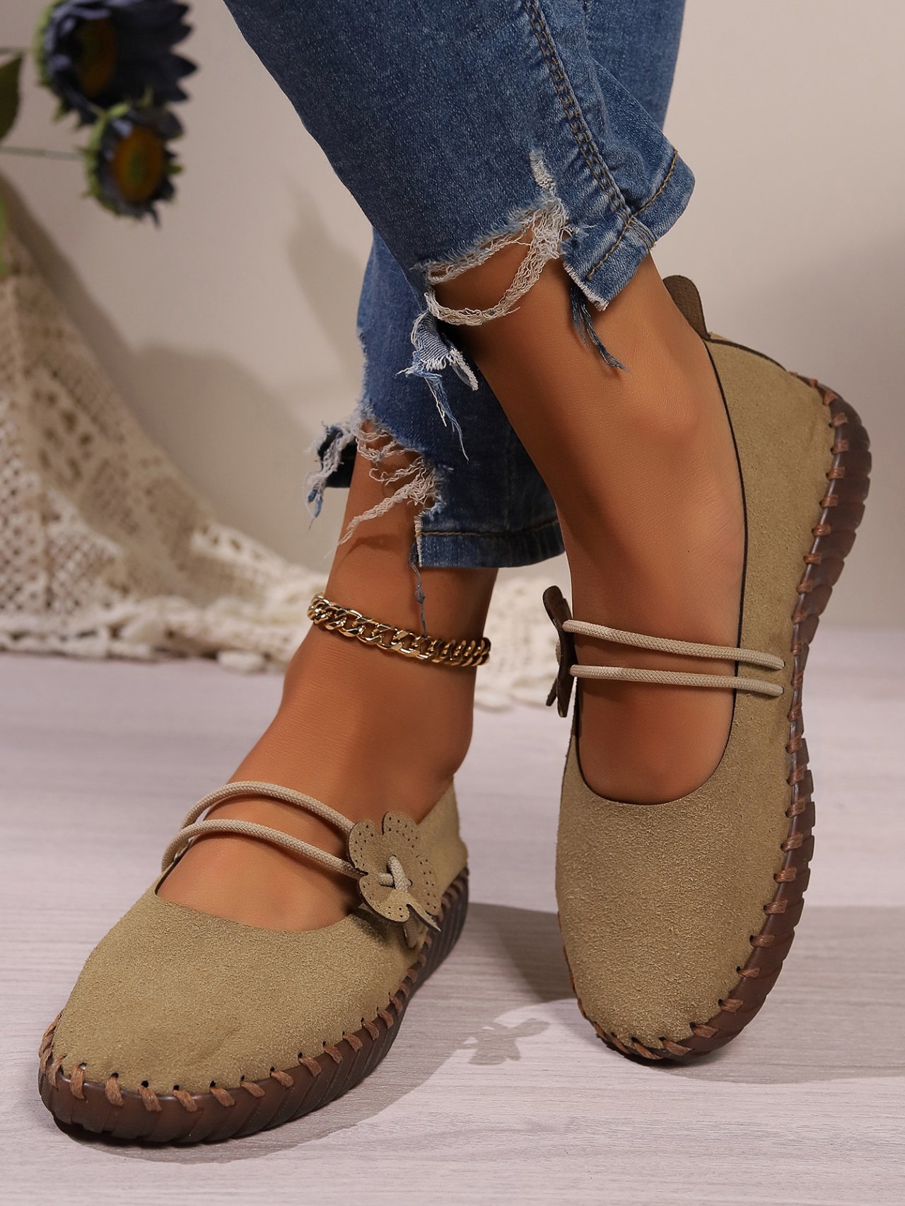 Plain Casual Faux Suede Shallow Shoes