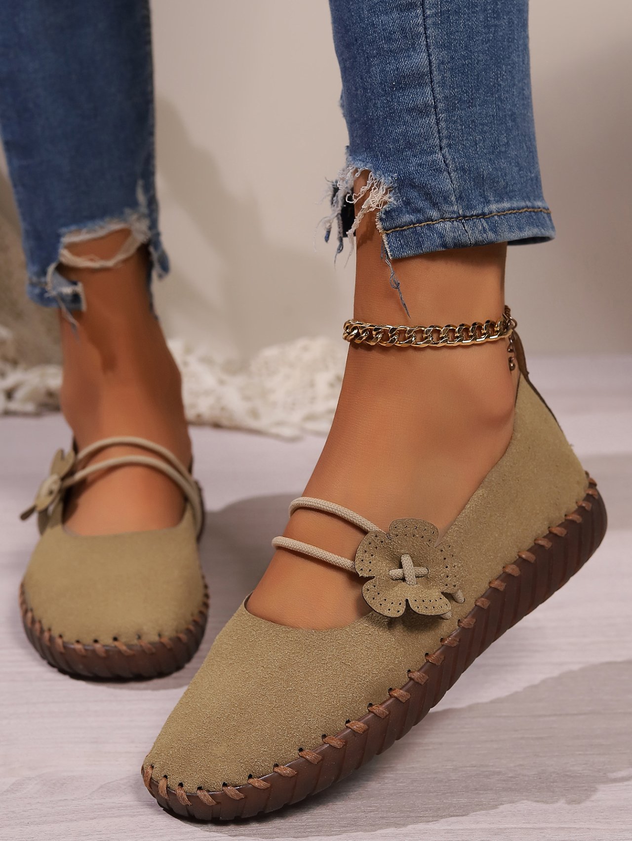 Plain Casual Faux Suede Shallow Shoes