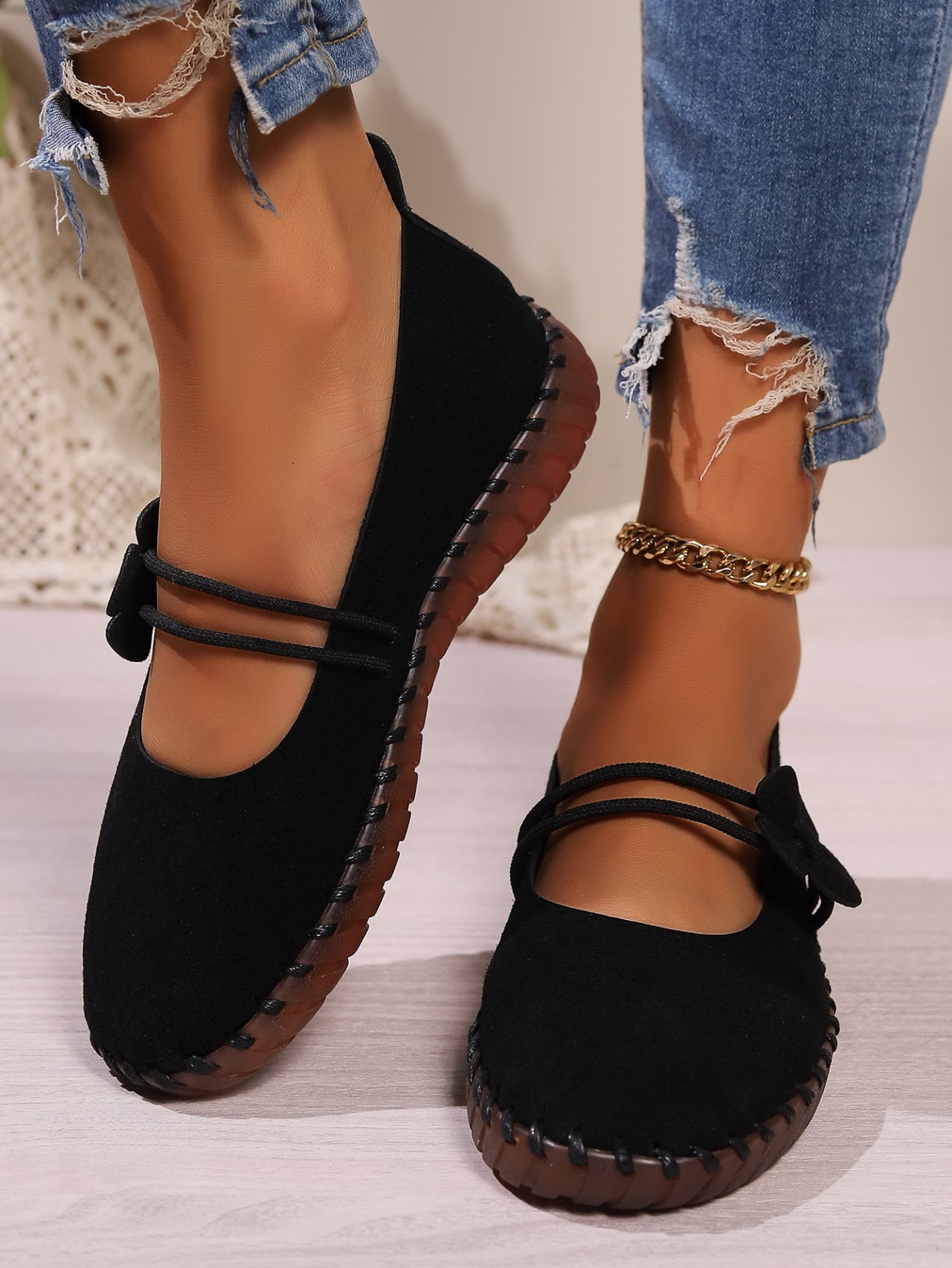 Plain Casual Faux Suede Shallow Shoes