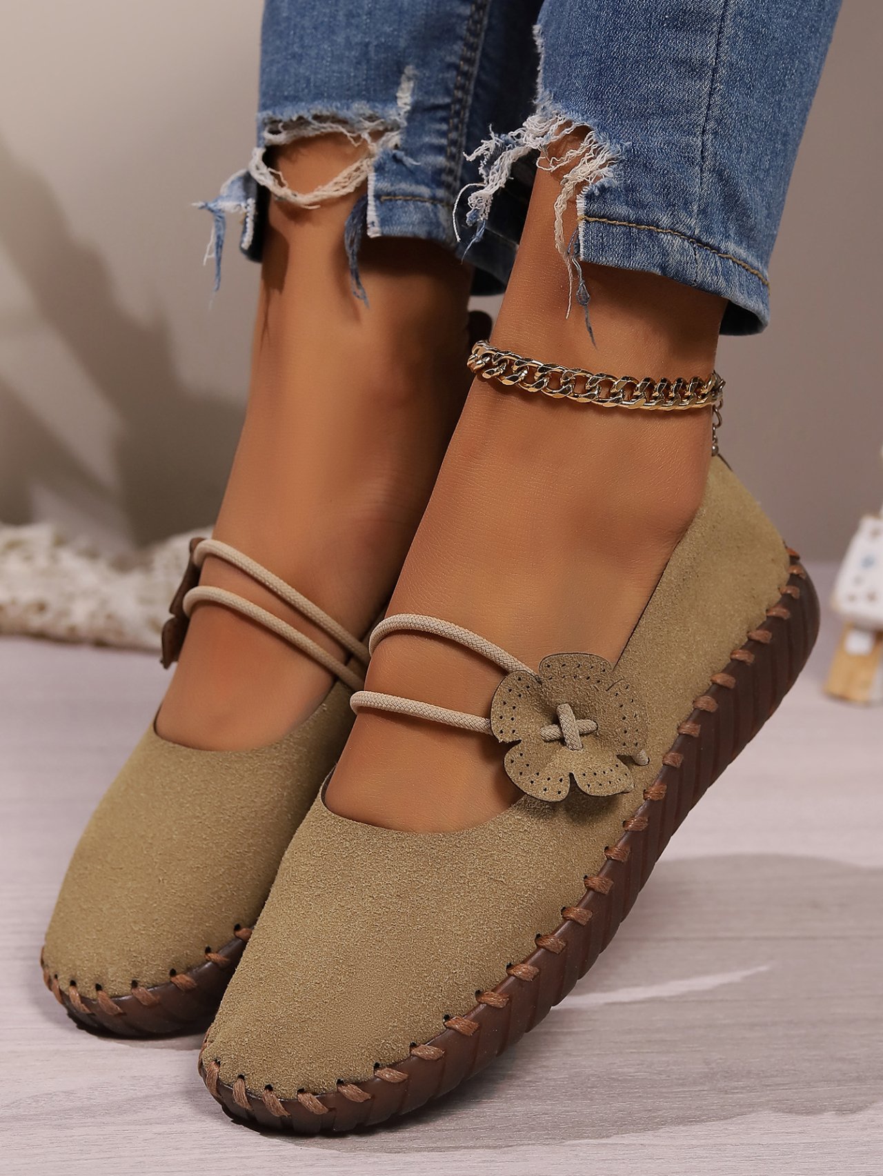 Plain Casual Faux Suede Shallow Shoes