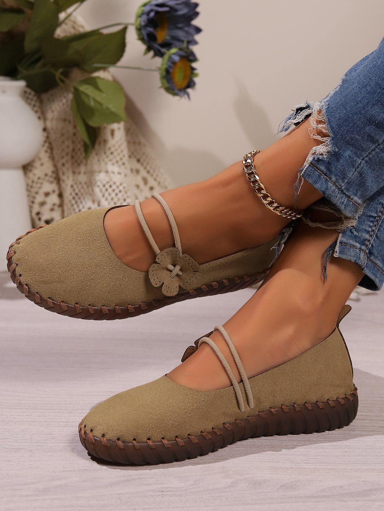 Plain Casual Faux Suede Shallow Shoes