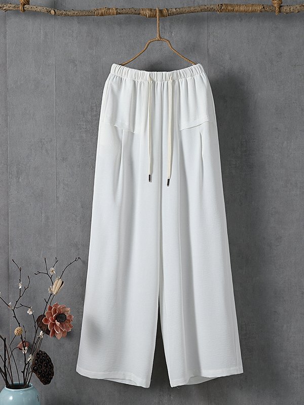 Casual Tight Plain Pocket Stitching Pants