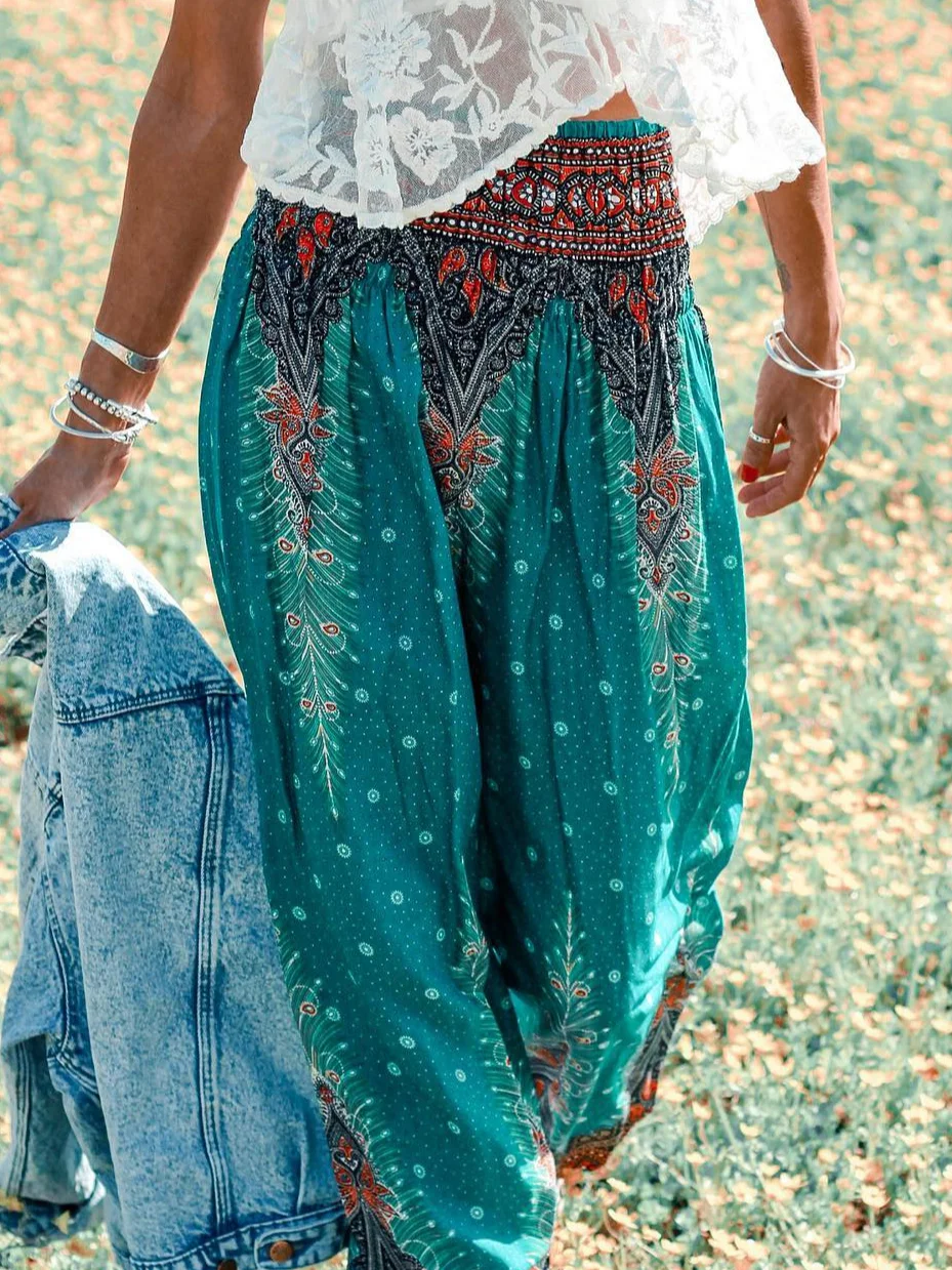 Scramble Nationality/Ethnic Loose Boho Pants