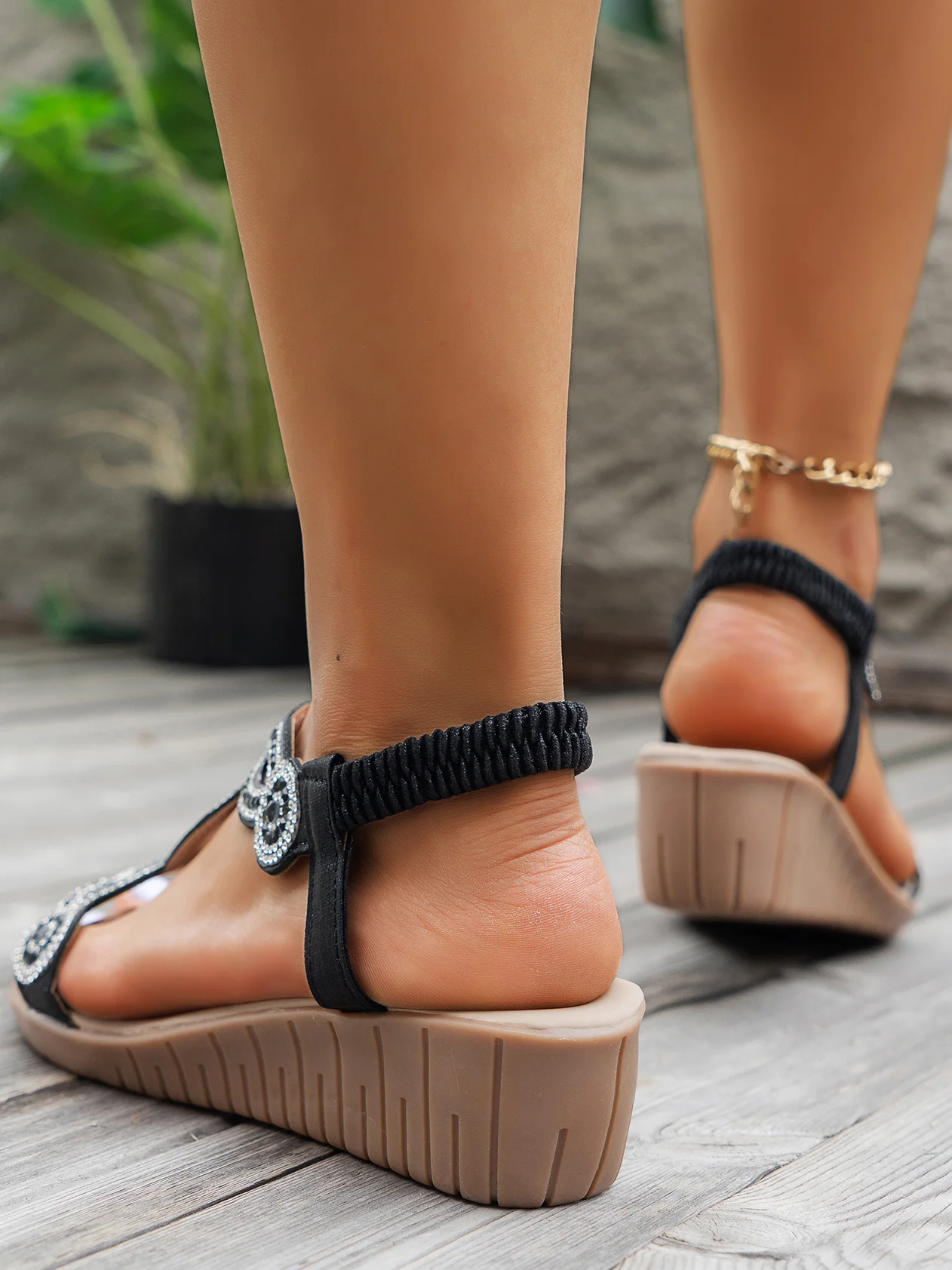 Summer Pu Casual Wedge Sandal
