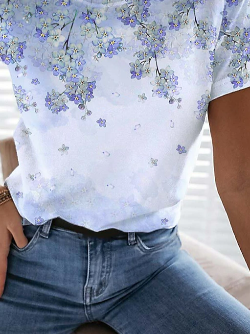 Floral Casual Loose T-Shirt