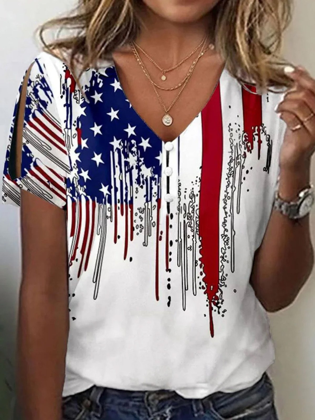 Casual America Flag T-Shirt