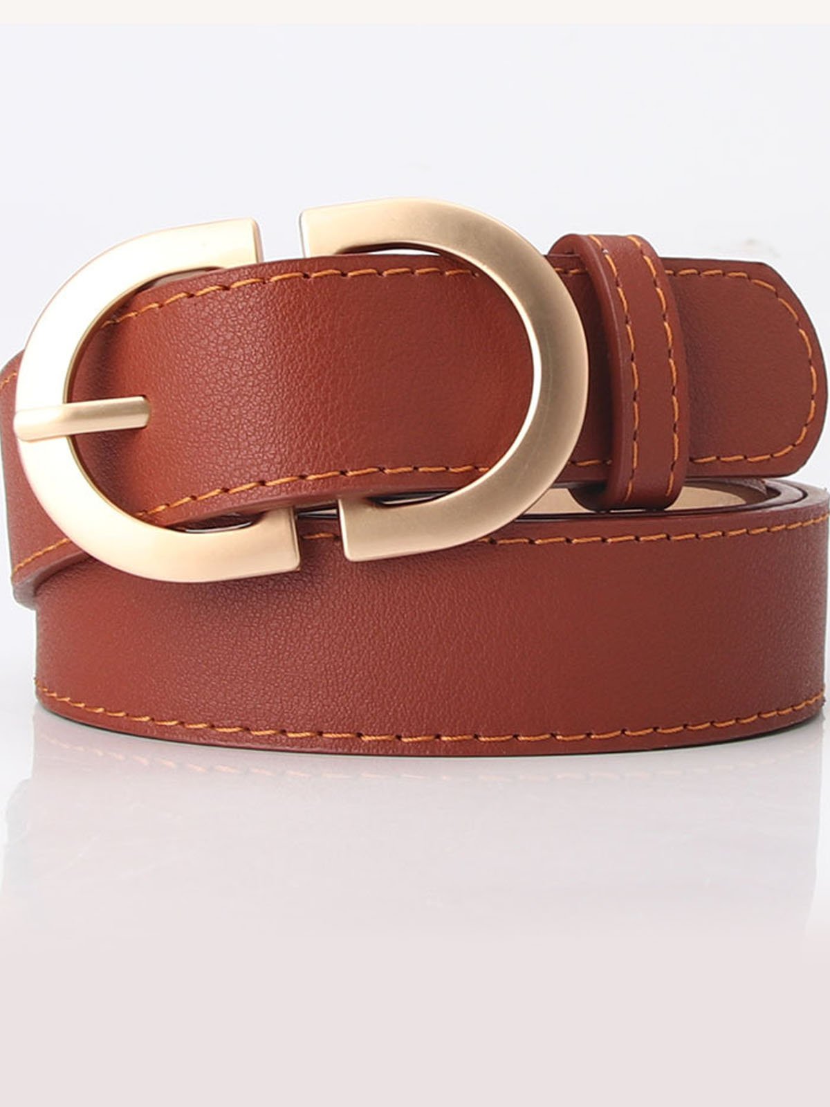 Versatile Women's Minimalist PU Belt