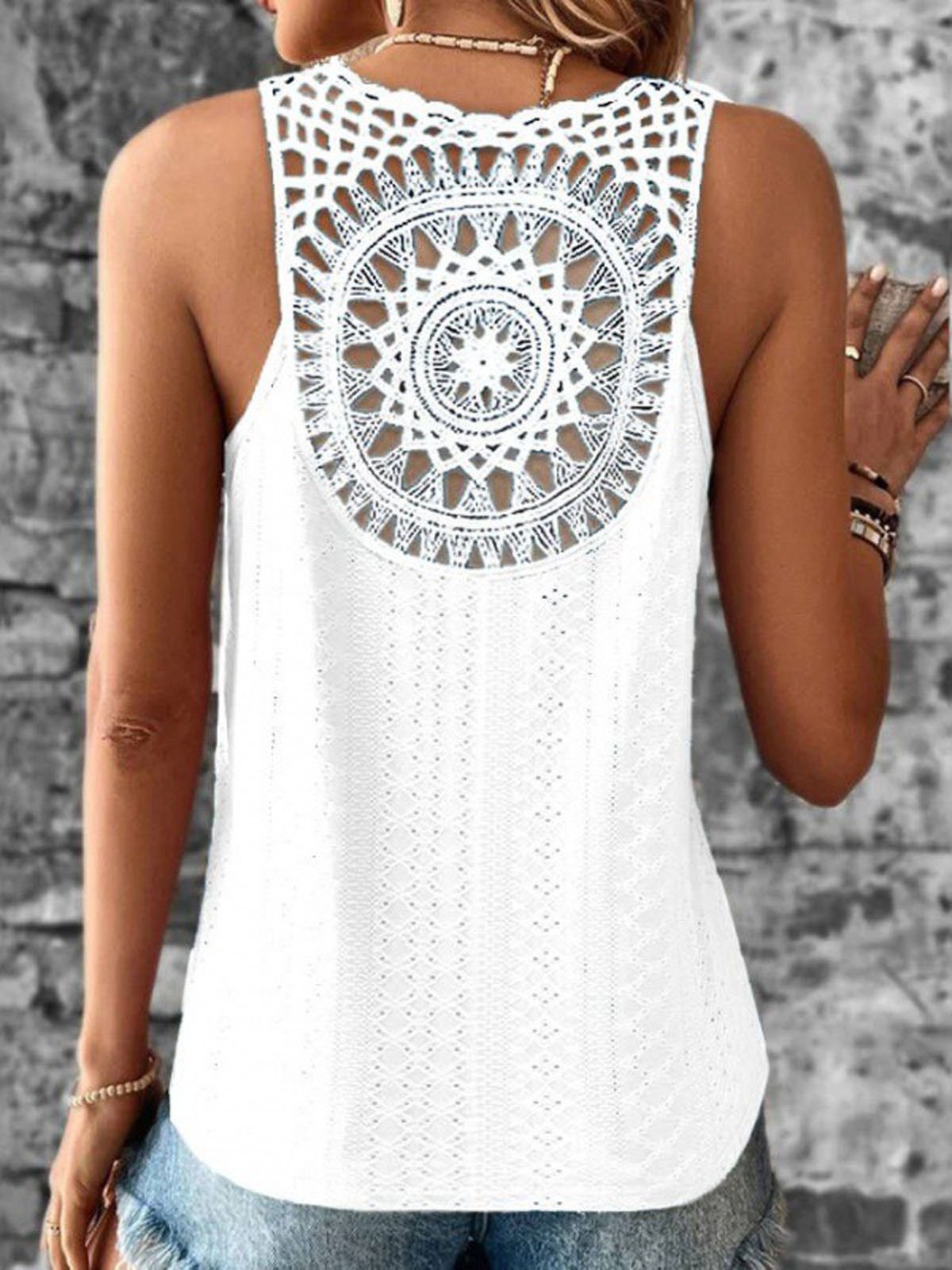 V Neck Loose Casual Tank Top