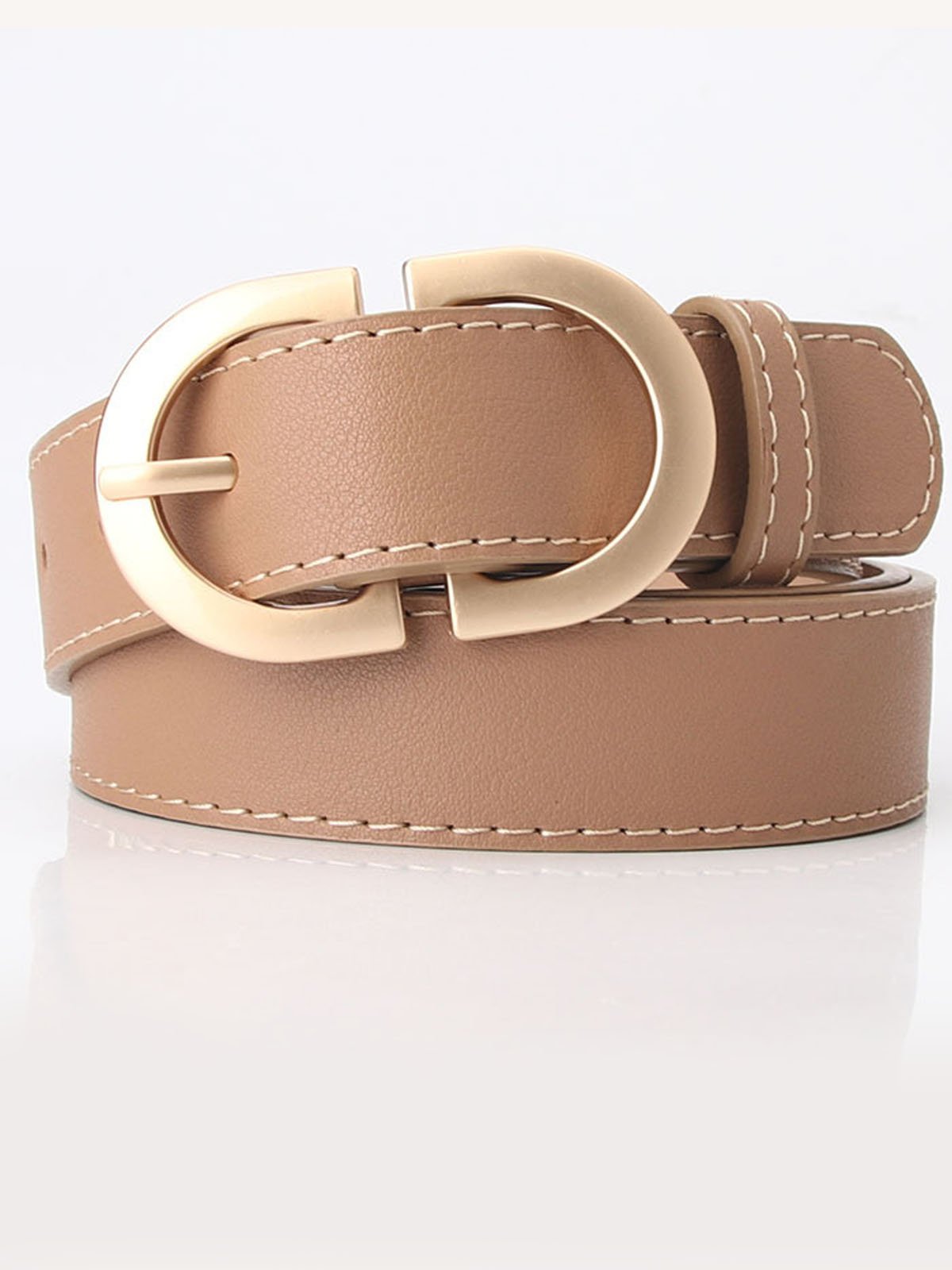 Versatile Women's Minimalist PU Belt