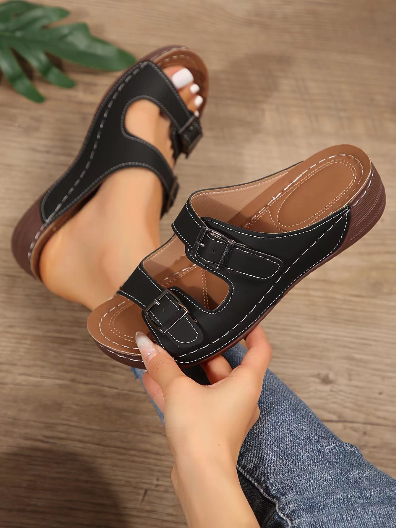 Summer Plain Casual Slide Sandals