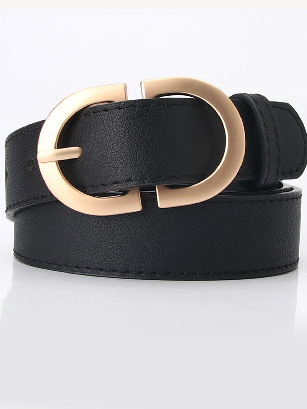 Versatile Women's Minimalist PU Belt