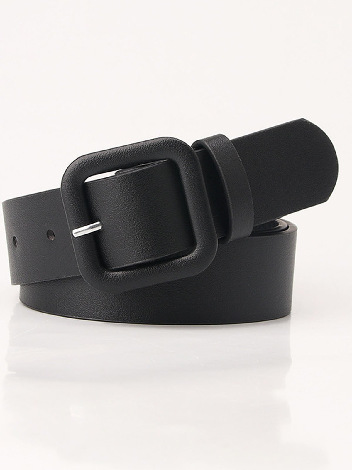 Minimalist women's square buckle candy colored versatile belt