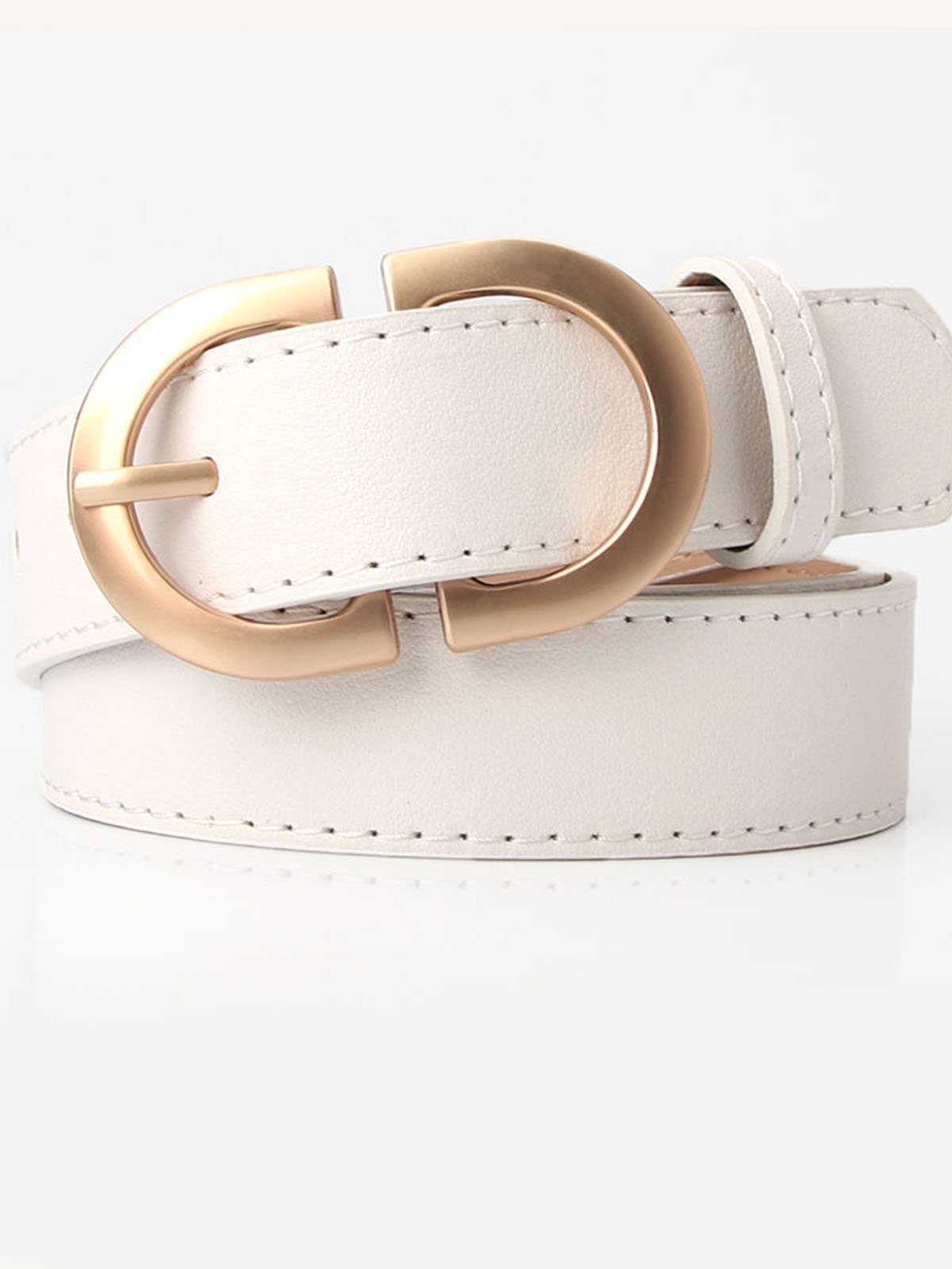 Versatile Women's Minimalist PU Belt