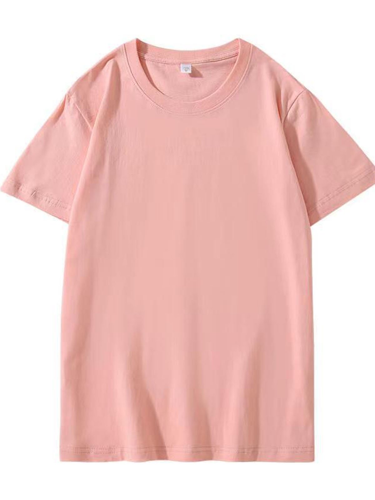 Casual Plain Loose Cotton T-Shirt