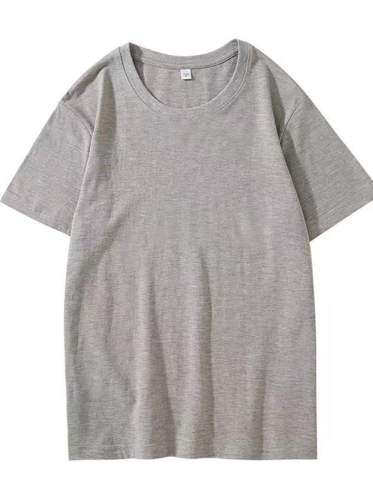 Casual Plain Loose Cotton T-Shirt