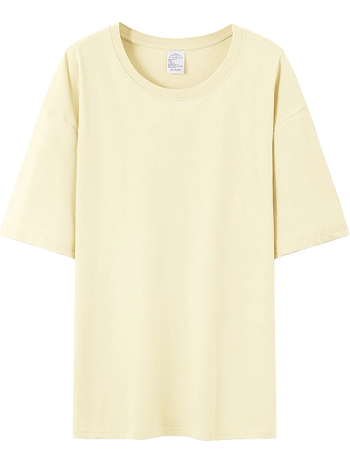 Casual Plain Loose Cotton T-Shirt