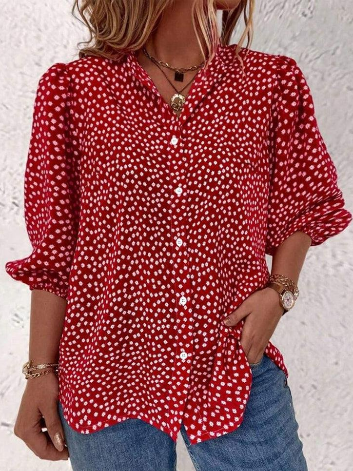 Casual Loose Polka Dots Blouse