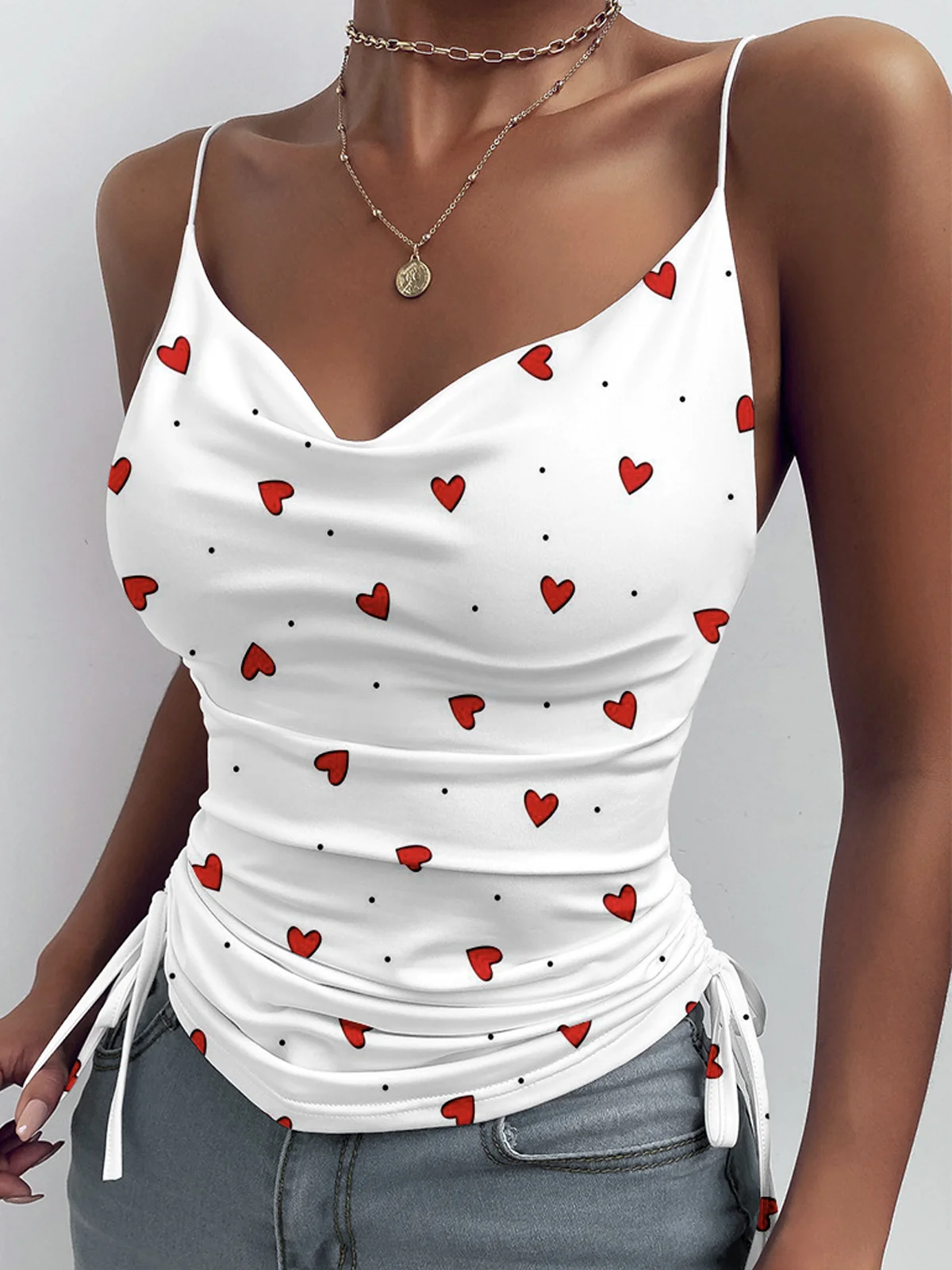 Lace Casual Heart/Cordate Cami