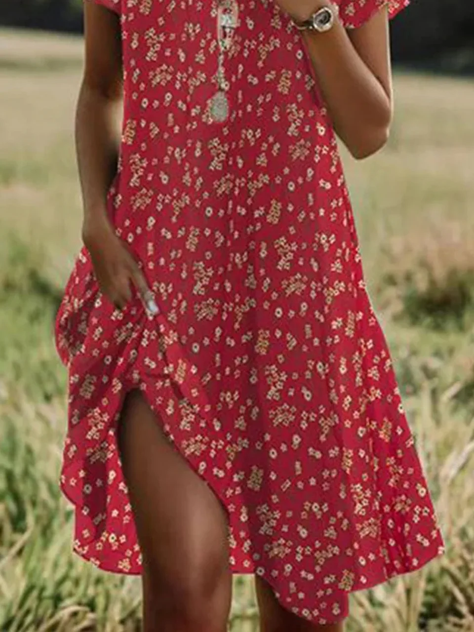 Loose Casual Floral Dress