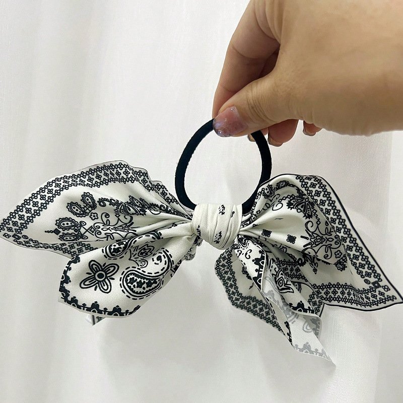 Cashew flower love double-sided clip high-grade bow head ornament hairpin back of the head shark clip