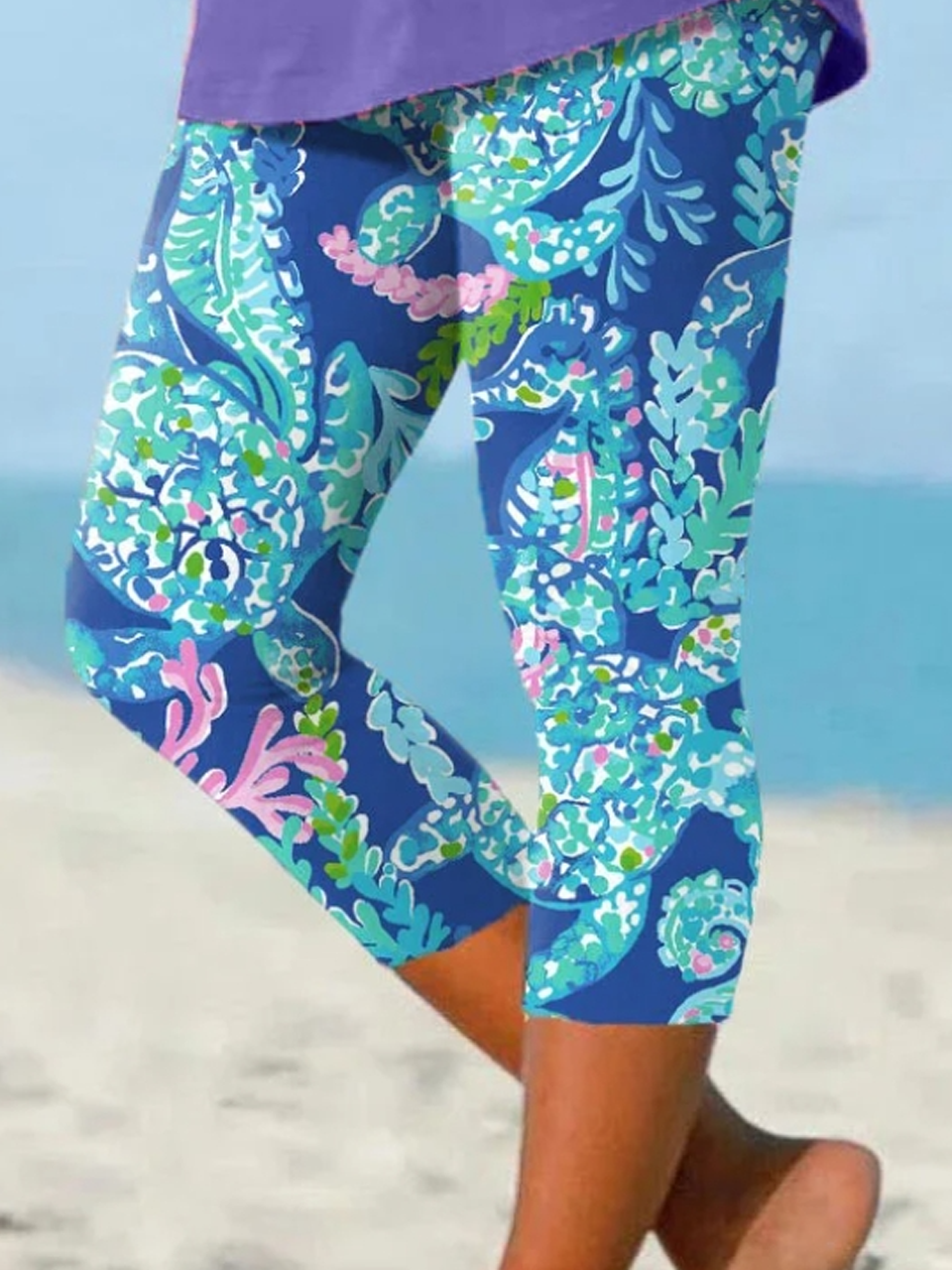 Plants Tight Casual Leggings Beach & Vacay