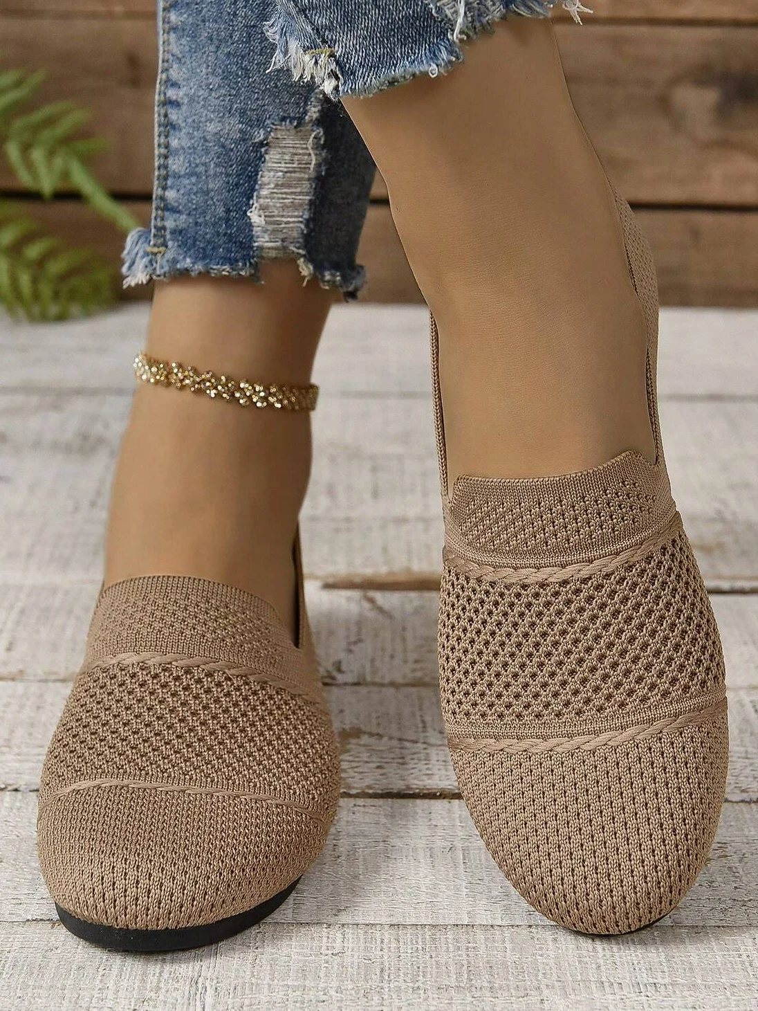 Mesh Fabric All Season Shallow Shoes