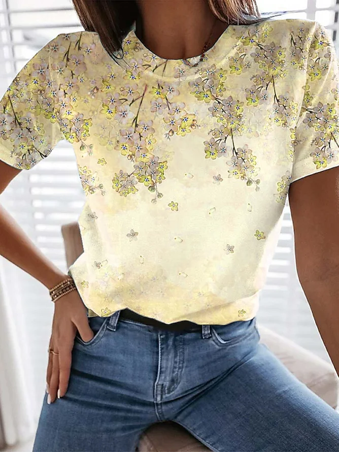 Floral Casual Loose T-Shirt