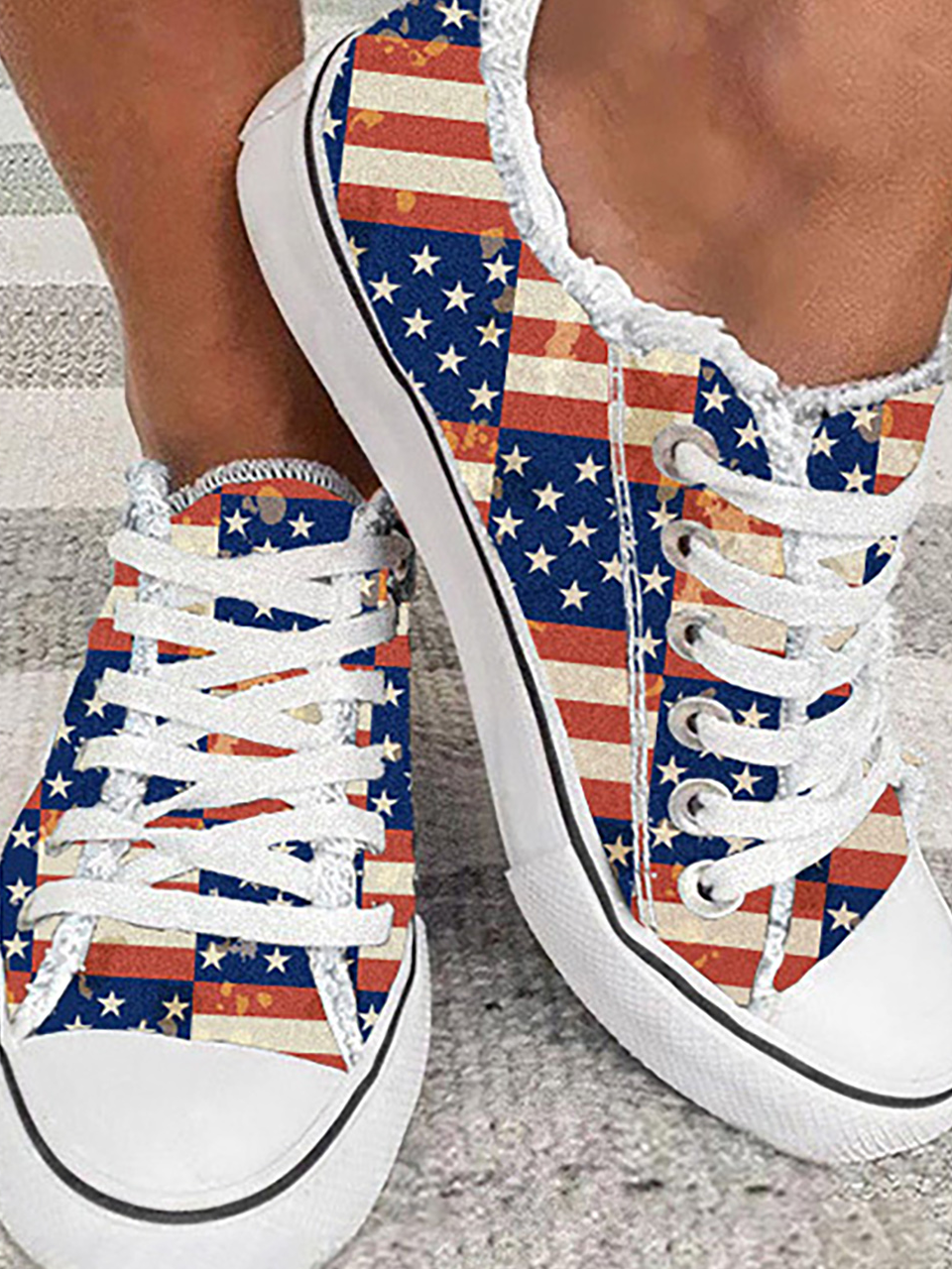 America Flag Casual Canvas Shoes