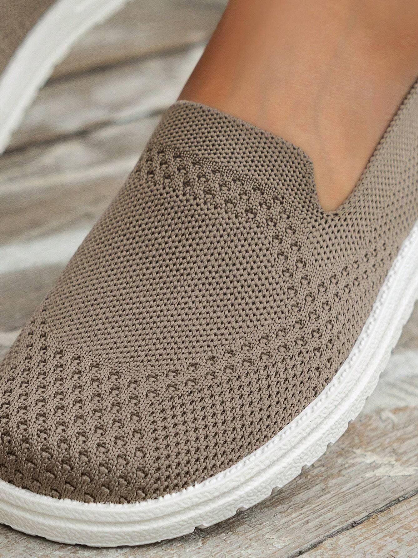 All Season Plain Mesh Fabric Shallow Shoes