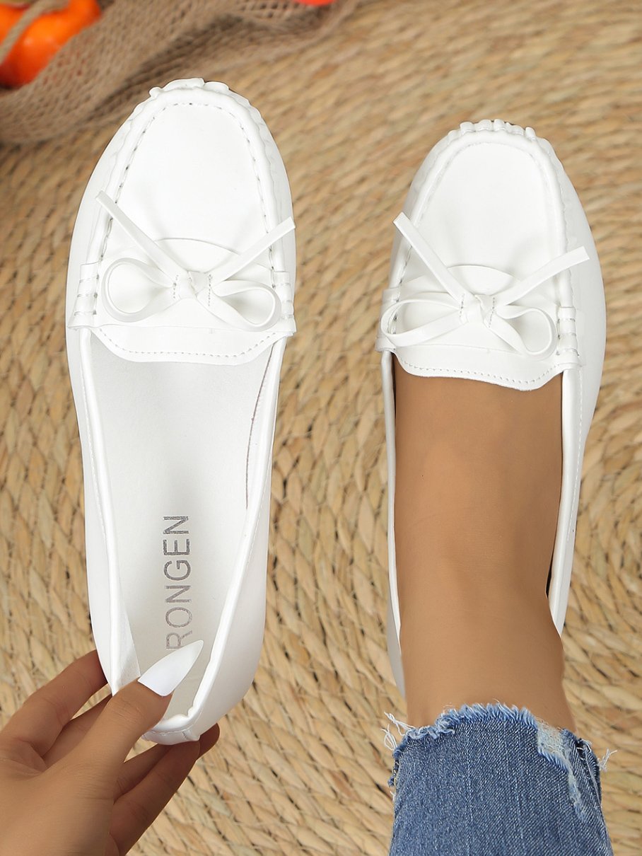 Plain All Season Casual Pu Shallow Shoes