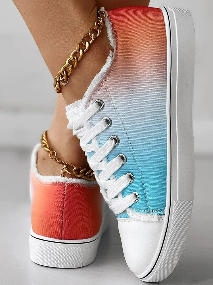 Casual Ombre Canvas All Season Canvas Shoes